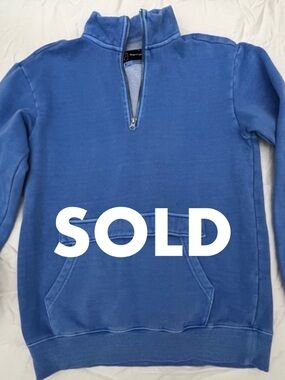Original Use Blue Half-Zip Sweatshirt